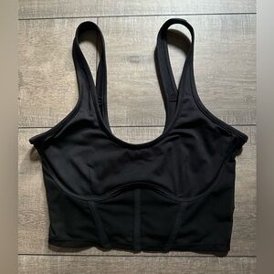 Alo Yoga Airbrush Mesh Corset Tank - Black Size Small